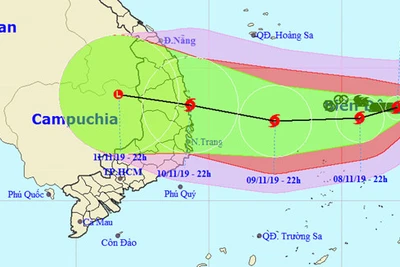 Bão số 6 rất mạnh trên biển