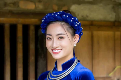 Hoa hậu Lương Thùy Linh hóa thiếu nữ dân tộc Tày dự thi Miss World 2019