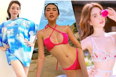 Lý Nhã Kỳ táo bạo mặc mốt "giấu quần", Tường Linh quyến rũ với bikini hơn cả "Nữ hoàng nội y"