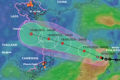 Đường đi của bão số 5 - cơn bão mạnh nhất từ đầu năm 2020 như thế nào?