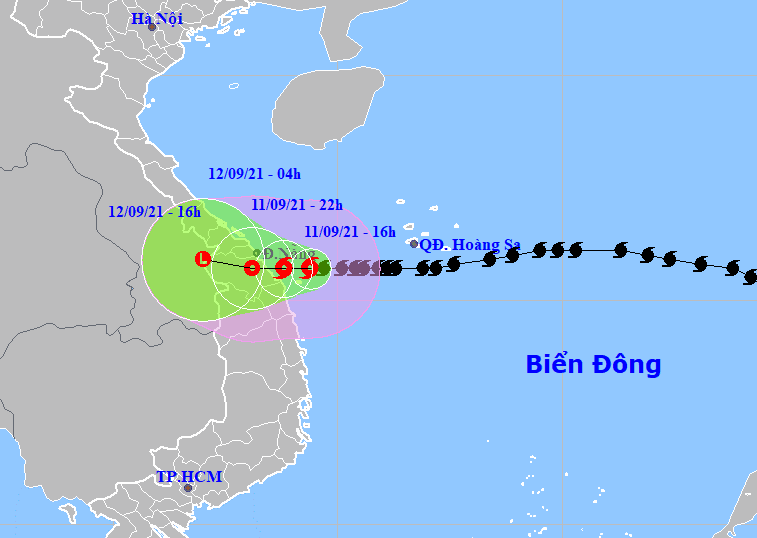 Đêm nay bão số 5 đổ bộ từ Thừa Thiên - Huế đến Quảng Ngãi, lo ngập lụt trên diện rộng
