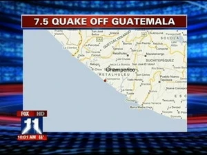 Động đất 7,4 độ Richter ở Guatemala, 39 người chết