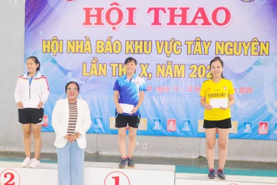 Hội thao Hội Nhà báo khu vực Tây Nguyên năm 2020: Hội Nhà báo tỉnh Gia Lai giành giải nhất toàn đoàn