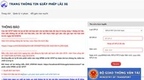 Thêm website giả mạo thông tin tra cứu giấy phép lái xe