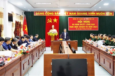 Đảng ủy Quân sự tỉnh Gia Lai triển khai nhiệm vụ công tác năm 2021