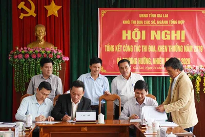 Các sở, ngành tổng hợp tỉnh Gia Lai: Ký kết giao ước thi đua năm 2020