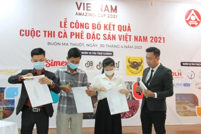 47 mẫu cà phê đạt tiêu chuẩn cà phê đặc sản Việt Nam năm 2021