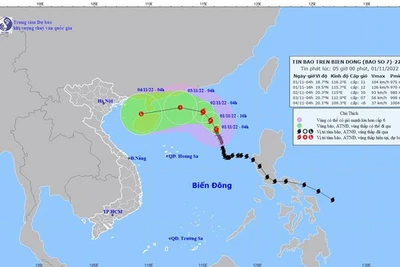 Bão số 7 liên tục đổi hướng, ít tác động đến đất liền Việt Nam
