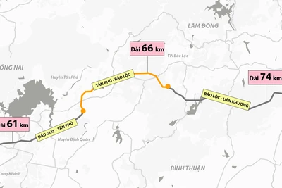 Cao tốc Tân Phú-Bảo Lộc được phê duyệt tổng kinh phí đầu tư 17.200 tỷ đồng