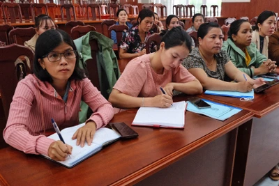 Gia Lai: 75 cán bộ Hội Liên hiệp phụ nữ cơ sở tham gia tập huấn nghiệp vụ công tác hội