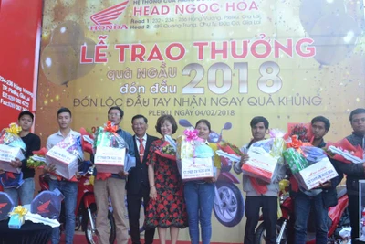 Khách hàng Honda Ngọc Hoa trúng thưởng hơn 100 triệu đồng