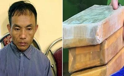 Bắt giữ đối tượng tàng trữ 3 bánh heroin và nhiều vũ khí nóng