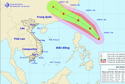 Xuất hiện bão Bailu giật cấp 11 gần Biển Đông