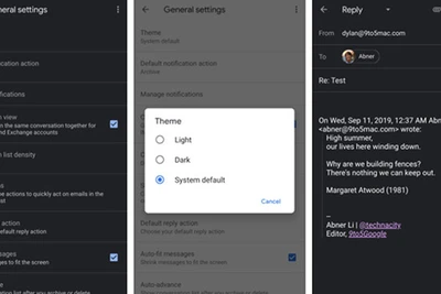 Gmail triển khai chế độ Dark Mode tới người dùng Android