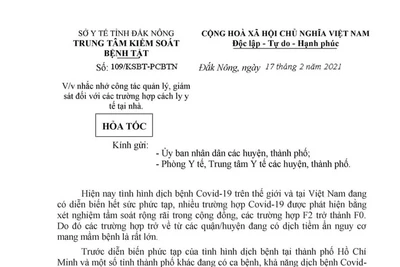 Đắk Nông: Nhiều trường hợp bỏ trốn khỏi nơi cách ly phòng chống Covid-19