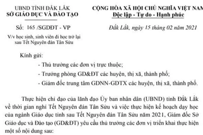 Đắk Lắk: Phụ huynh lo lắng khi con em đi học lại vào mùng 6 Tết