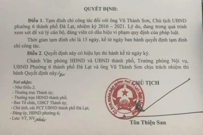 Hai Chủ tịch phường ở Đà Lạt dùng chất kích thích gì?