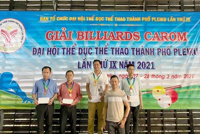 Bế mạc Giải Billiards Carom Đại hội Thể dục thể thao TP. Pleiku