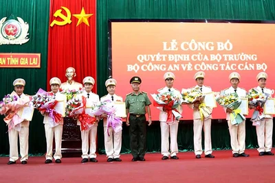 Công an tỉnh Gia Lai công bố quyết định về công tác cán bộ