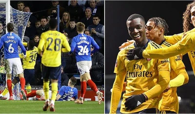 Thắng Portsmouth 2-0, Arsenal giành vé vào tứ kết cúp FA