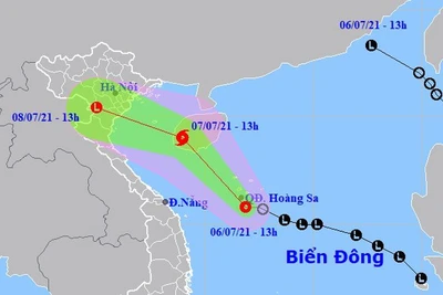 Áp thấp nhiệt đới khả năng mạnh lên thành bão giật cấp 10