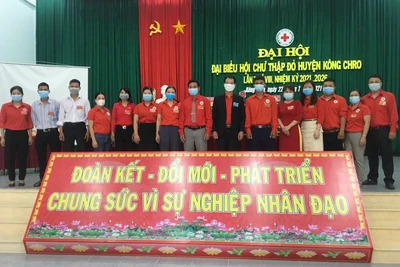 Kông Chro: Đại hội đại biểu Hội Chữ thập đỏ huyện nhiệm kỳ 2021-2026