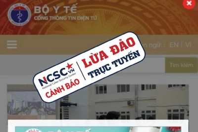 Cảnh báo việc lừa tiền cứu trợ trên trang thông tin giả mạo Bộ Y tế