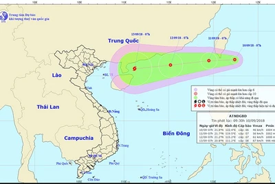 Áp thấp gần Biển Đông, khả năng mạnh thành bão số 5