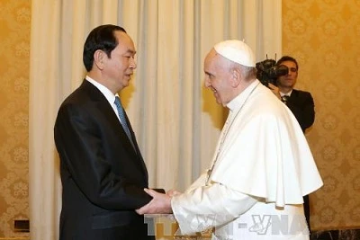 Chủ tịch nước Trần Đại Quang hội kiến Giáo hoàng Francis