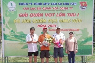 C.ty TNHH MTV Cao su Chư Pah tổ chức giải Quần vợt lần thứ nhất