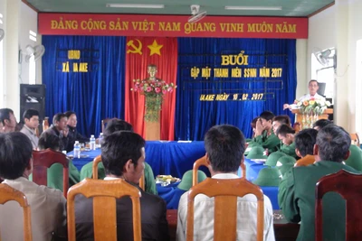 Xã Ia Ake: Gặp mặt động viên tân binh trước ngày lên đường nhập ngũ