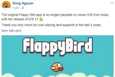 Flappy Bird chính thức 'biến mất' trên iOS 11