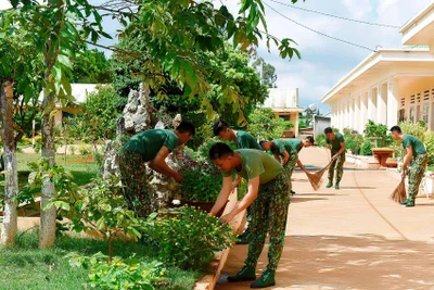 Chính quy, xanh-sạch-đẹp ở Tiểu đoàn Vệ binh 27