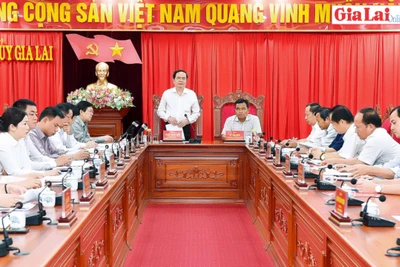 Đoàn công tác của Ban Bí thư làm việc với Ban Thường vụ Tỉnh ủy