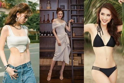 Lan Ngọc, Ngọc Trinh, Tường Linh đều có vòng eo nhỏ đến khó tin