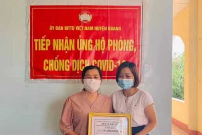 Nhân dân thị trấn Kbang ủng hộ 113 triệu đồng phòng-chống Covid-19