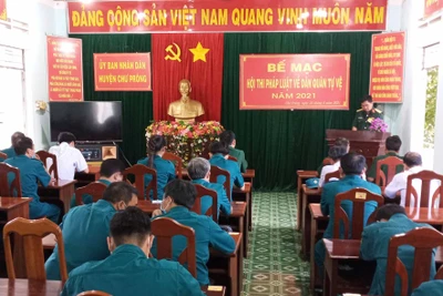 Chư Prông: 51 thí sinh tham gia hội thi pháp luật về dân quân tự vệ