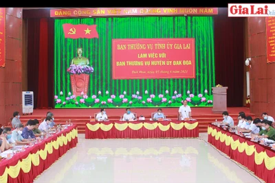 Gia Lai: Ban Thường vụ Tỉnh ủy làm việc với Ban Thường vụ Huyện ủy Đak Đoa