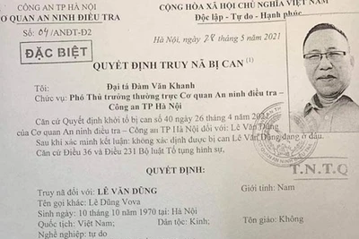 Truy nã bị can Lê Văn Dũng - còn gọi là Lê Dũng "Vova"