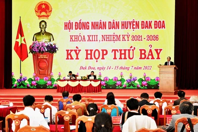 Hội đồng nhân dân huyện Đak Đoa tổ chức kỳ họp thứ 7