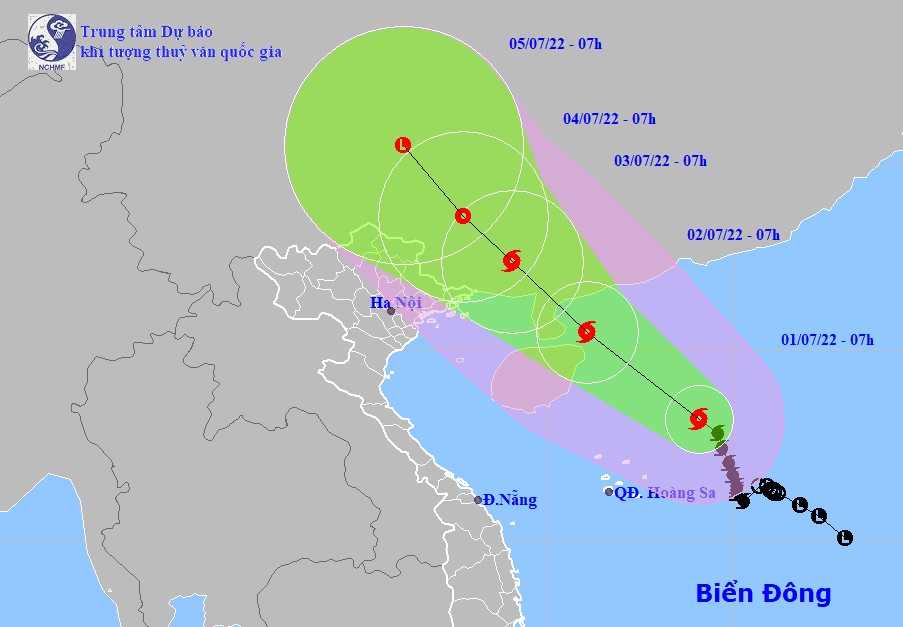 Bão số 1 mạnh lên, đang hướng vào đất liền