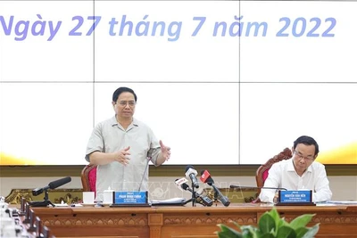 Thủ tướng Phạm Minh Chính làm việc với lãnh đạo chủ chốt TP. Hồ Chí Minh
