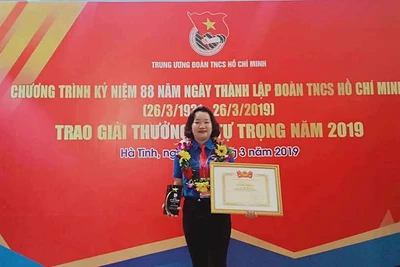 Bí thư Đoàn phường Tây Sơn nhận giải thưởng Lý Tự Trọng