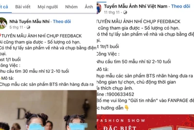 Tuyển mẫu nhí: Cẩn thận kẻo mất tiền oan