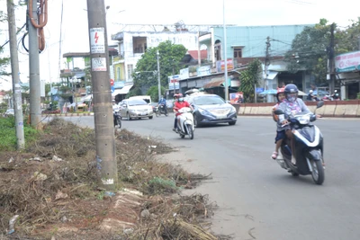 Nhếch nhác vỉa hè đường Lê Thánh Tôn