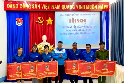 Thành Đoàn Pleiku tặng giấy khen cho 56 tập thể, cá nhân có thành tích xuất sắc trong công tác Đoàn