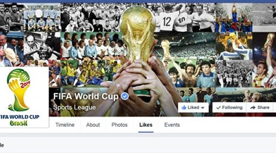 World Cup 2014 tạo nên kỷ lục trên Facebook