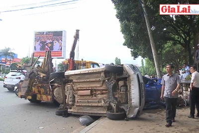 TP.Pleiku: Tai nạn giao thông liên hoàn khiến 3 người bị thương