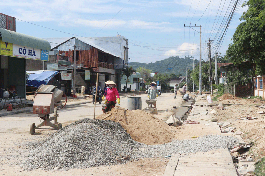 An Khê đẩy nhanh tiến độ xây dựng cơ bản