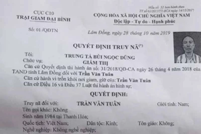 Đối tượng giết người nguy hiểm đã trốn khỏi trại giam